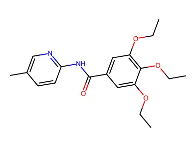 3,4,5-triethoxy-N-(5-methylpyridin-2-yl)benzamide structure