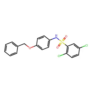 2,5-dichloro-N-(4-phenylmethoxyphenyl)benzenesulfonamide structure