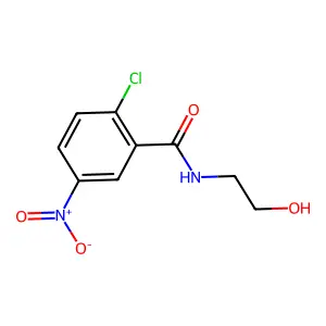 2-chloro-N-(2-hydroxyethyl)-5-nitrobenzamide structure
