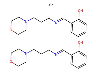 Cobalt;bis(2-(3-morpholin-4-ylpropyliminomethyl)phenol) structure