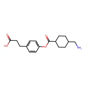 3-[4-[(4-氨甲基环己烷-1-羰基)氧基]苯基]丙酸 structure