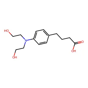 4-[4-(Bis(2-hydroxyethyl)amino)phenyl]butanoic acid structure