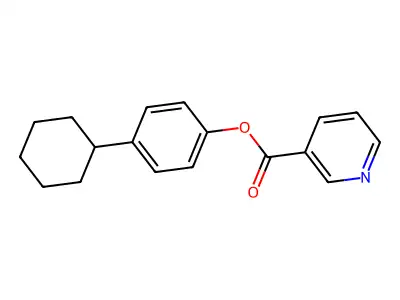 Nicotinic acid, p-cyclohexylphenyl ester (7CI,8CI) structure