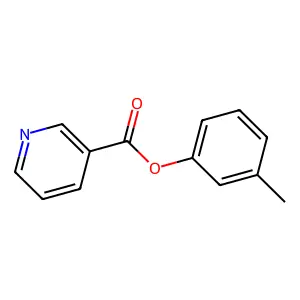 Nicotinic acid, 3-methylphenyl ester structure