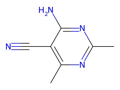 4-Amino-5-cyano-2,6-dimethylpyrimidine structure