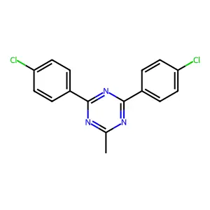 2,6-Di[4-chlorophenyl]-4-methyl-S-triazine structure