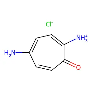 2,4,6-Cycloheptatrien-1-one, 2,5-diamino-, hydrochloride structure