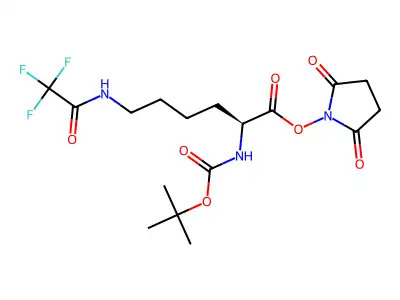 Na-Boc-Ne-trifluoroacetyl-L-lysine N-hydroxysuccinimide ester structure