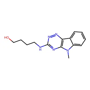 4-((5-Methyl-5H-(1,2,4)triazino(5,6-b)indol-3-yl)amino)-1-butanol structure