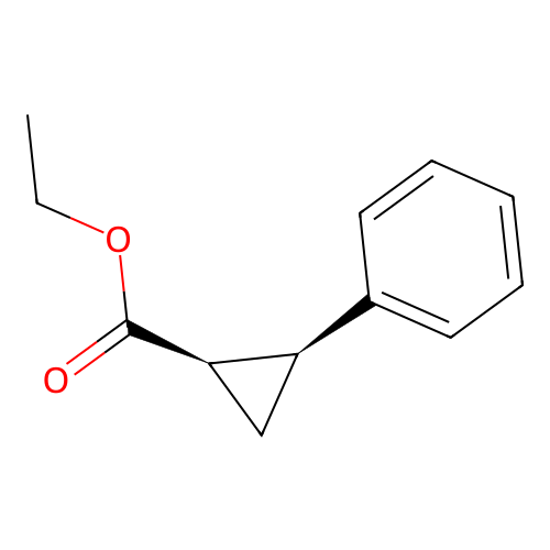 Ethyl cis-2-phenylcyclopropanecarboxylate structure
