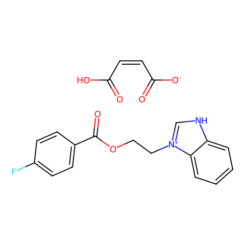 1-Benzimidazoleethanol, p-fluorobenzoate (ester), maleate (1:1) structure