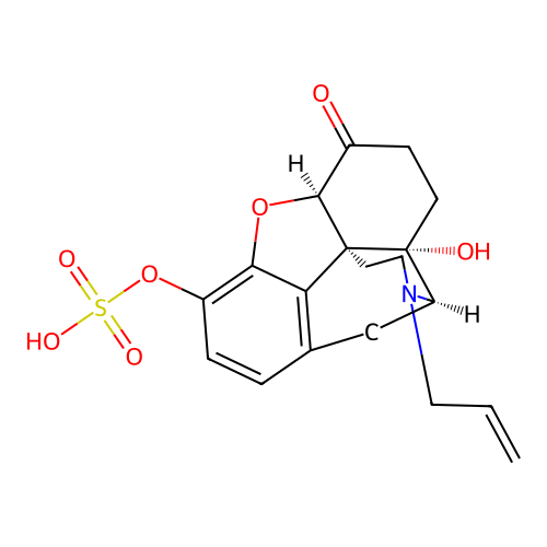 (5alpha)-4,5-Epoxy-14-hydroxy-17-(2-propen-1-yl)-3-(sulfooxy)morphinan-6-one structure