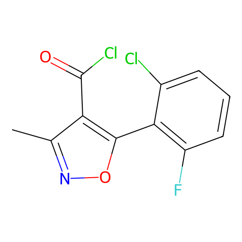4-Isoxazolecarbonyl chloride, 5-(2-chloro-6-fluorophenyl)-3-methyl- structure