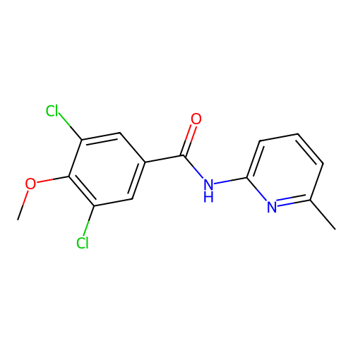 3,5-dichloro-4-methoxy-N-(6-methylpyridin-2-yl)benzamide structure