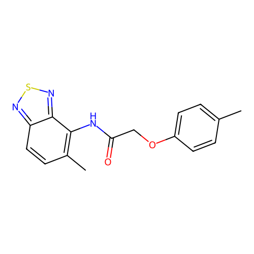 N-(5-methyl-2,1,3-benzothiadiazol-4-yl)-2-(4-methylphenoxy)acetamide structure