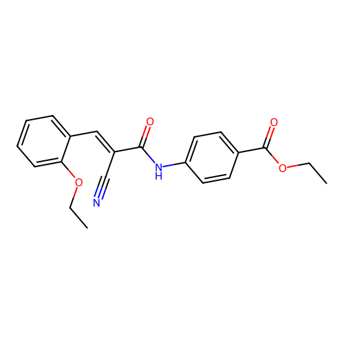 ethyl 4-[[(E)-2-cyano-3-(2-ethoxyphenyl)prop-2-enoyl]amino]benzoate structure