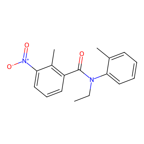 N-ethyl-2-methyl-N-(2-methylphenyl)-3-nitrobenzamide structure