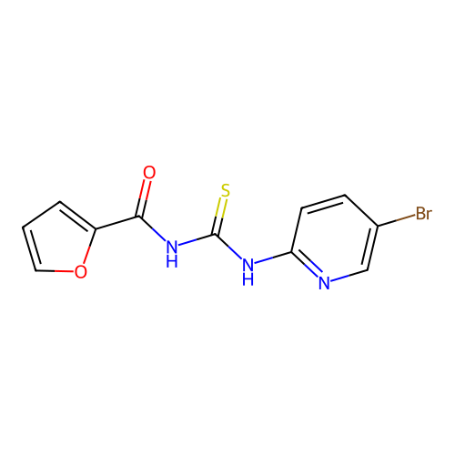 N-[(5-bromopyridin-2-yl)carbamothioyl]furan-2-carboxamide structure