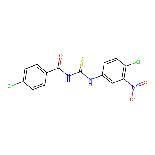 4-chloro-N-[(4-chloro-3-nitrophenyl)carbamothioyl]benzamide structure