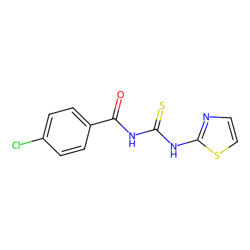 4-chloro-N-(1,3-thiazol-2-ylcarbamothioyl)benzamide structure