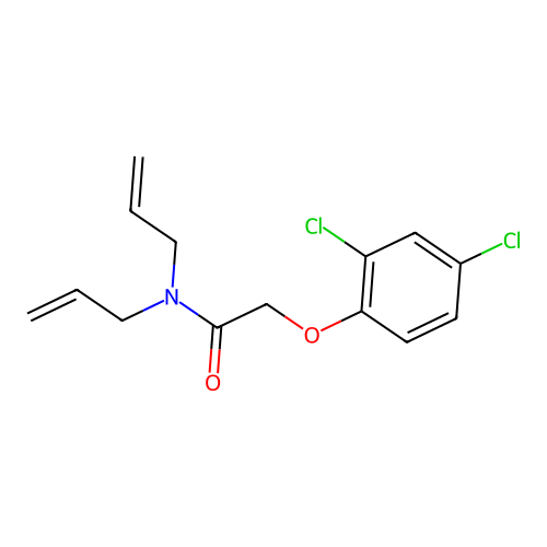 2-(2,4-dichlorophenoxy)-N,N-bis(prop-2-enyl)acetamide structure