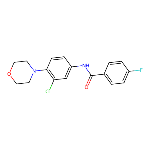 N-[3-chloro-4-(morpholin-4-yl)phenyl]-4-fluorobenzamide structure