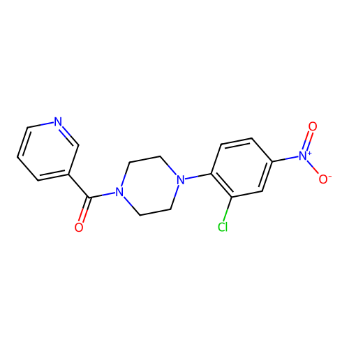 (4-(2-Chloro-4-nitrophenyl)piperazin-1-yl)(pyridin-3-yl)methanone structure
