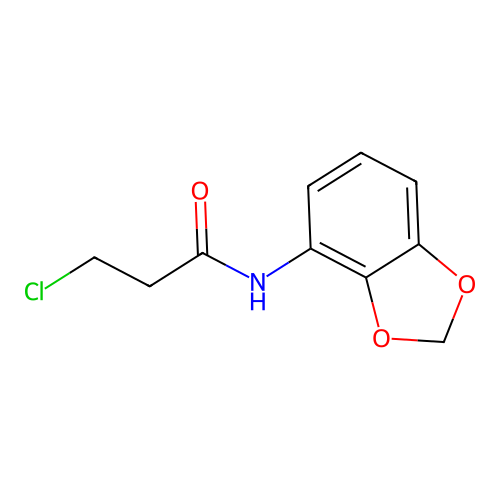 N-(1,3-benzodioxol-4-yl)-3-chloropropanamide structure