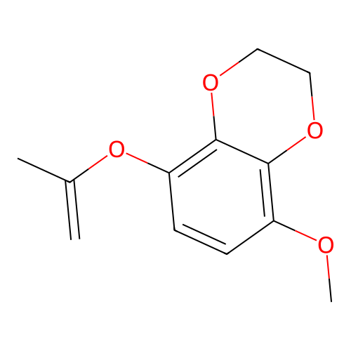 8-Methoxy-5-prop-1-en-2-yloxy-2,3-dihydro-1,4-benzodioxine structure