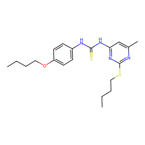 1-(4-Butoxyphenyl)-3-[2-(butylsulfanyl)-6-methylpyrimidin-4-yl]thiourea structure