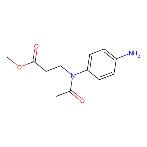 methyl 3-(N-(4-aminophenyl)acetamido)propanoate structure