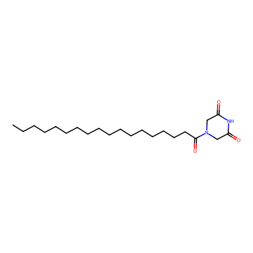 4-Octadecanoylpiperazine-2,6-dione structure