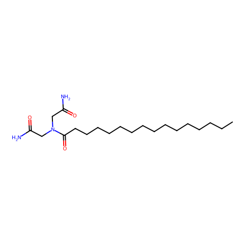 N,N-bis(2-amino-2-oxoethyl)hexadecanamide structure