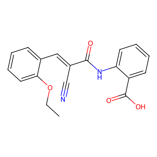 2-[2-Cyano-3-(2-ethoxyphenyl)prop-2-enamido]benzoic acid structure