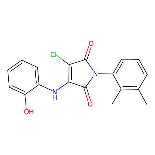 3-Chloro-1-(2,3-dimethylphenyl)-4-(2-hydroxyanilino)pyrrole-2,5-dione structure