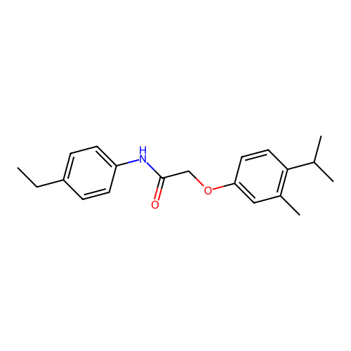 N-(4-ethylphenyl)-2-(4-isopropyl-3-methylphenoxy)acetamide structure