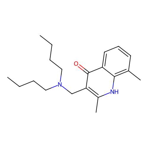 3-[(Dibutylamino)methyl]-2,8-dimethylquinolin-4-ol structure