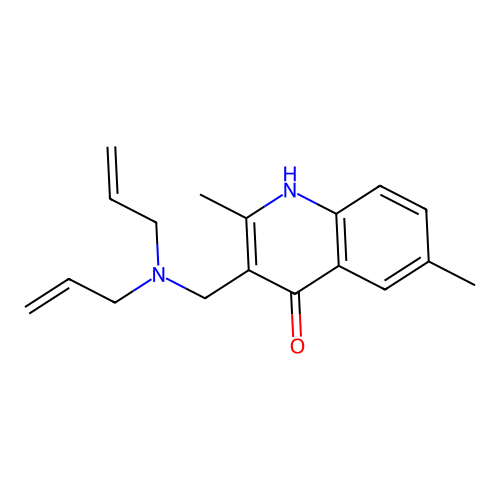 3-((Diallylamino)methyl)-2,6-dimethylquinolin-4-ol structure