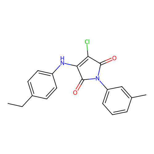 3-chloro-4-[(4-ethylphenyl)amino]-1-(3-methylphenyl)-1H-pyrrole-2,5-dione structure