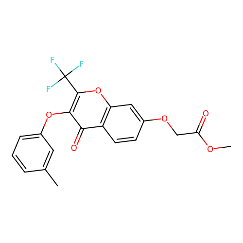 C20H15F3O6 structure