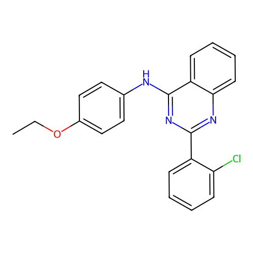 2-(2-chlorophenyl)-N-(4-ethoxyphenyl)quinazolin-4-amine structure