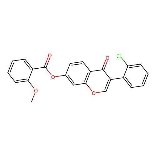 3-(2-chlorophenyl)-4-oxo-4H-chromen-7-yl 2-methoxybenzoate structure