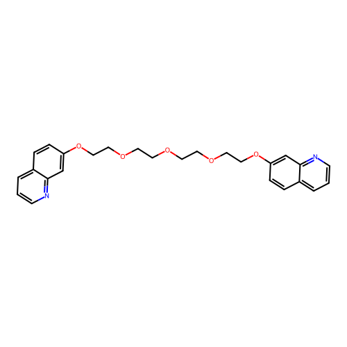 7,7'-[Oxybis(ethane-2,1-diyloxyethane-2,1-diyloxy)]diquinoline structure