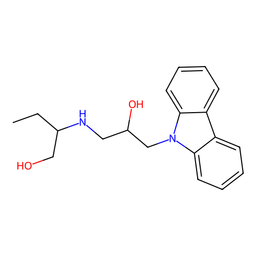 2-[(3-Carbazol-9-yl-2-hydroxypropyl)amino]butan-1-ol structure