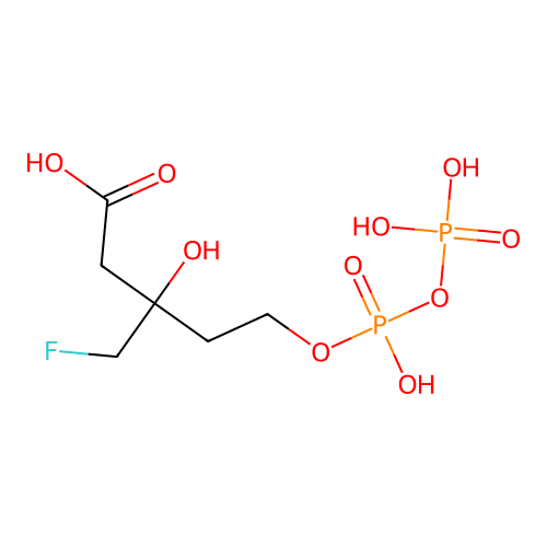 6-Fluoromevalonate-5-pyrophosphate structure