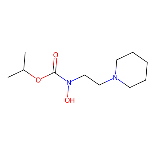 N-(2-piperidinoethyl)-N-(isopropoxycarbonyl) hydroxylamine structure
