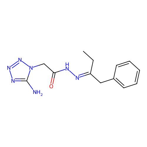 2-(5-amino-1H-tetrazol-1-yl)-N'-[(2E)-1-phenylbutan-2-ylidene]acetohydrazide structure