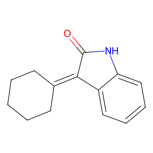 3-cyclohexylidene-1,3-dihydro-2H-indol-2-one structure