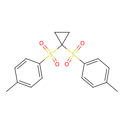 4,4'-(Cyclopropanedisulfonyl)bis(methylbenzene) structure