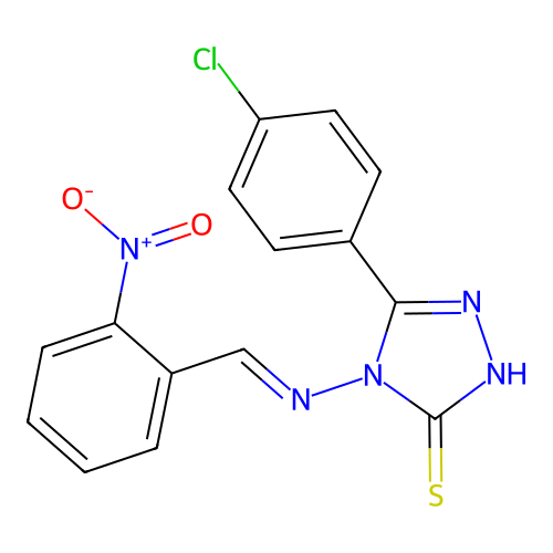 5-(4-Chlorophenyl)-4-((2-nitrobenzylidene)amino)-4H-1,2,4-triazole-3-thiol structure